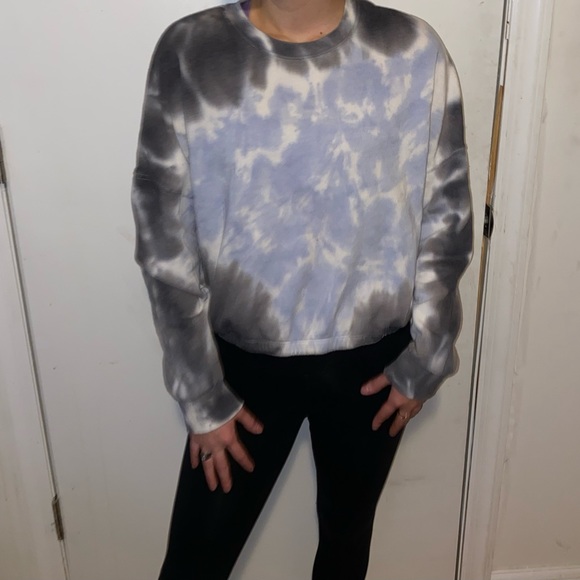 Garage Tie-Dye cropped long sleeve shirt, size small - Picture 5 of 8